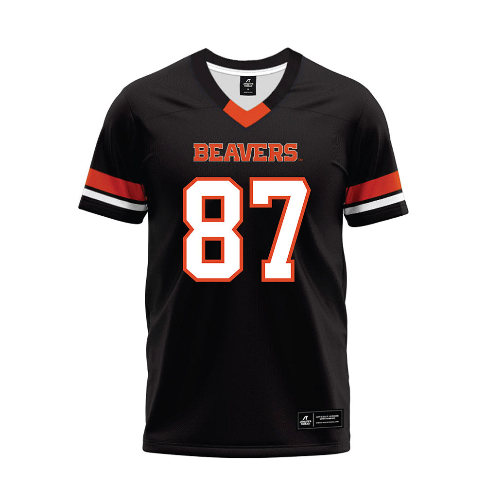 Oregon State - NCAA Football : Jackson Bowers - Black Premium Football Jersey-0