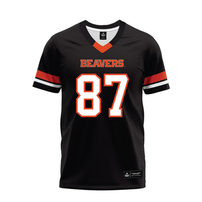 Oregon State - NCAA Football : Jackson Bowers - Black Premium Football Jersey-0