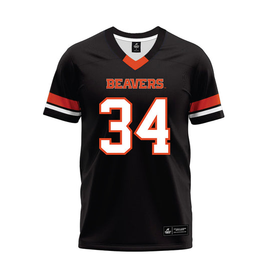 Oregon State - NCAA Football : Jake Reichle - Black Premium Football Jersey-0