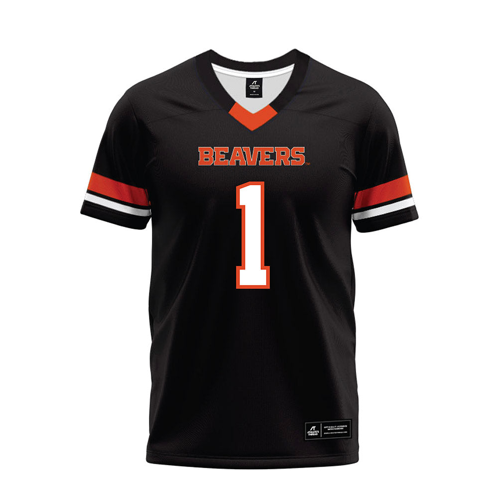 Oregon State - NCAA Football : David Wells Jr. - Black Premium Football Jersey-0