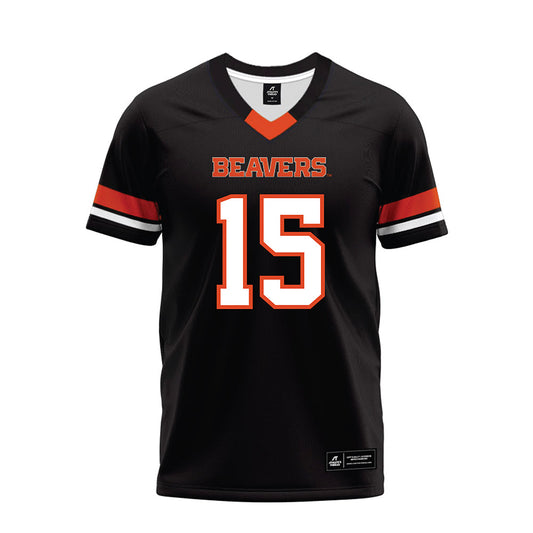 Oregon State - NCAA Football : Tahjae Mullix - Black Premium Football Jersey-0