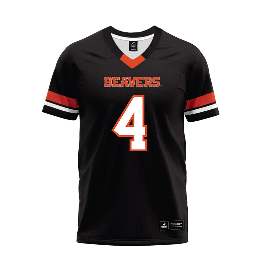 Oregon State - NCAA Football : Darrius Clemons - Black Premium Football Jersey-0
