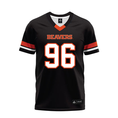 Oregon State - NCAA Football : Luke Levengood - Black Premium Football Jersey-0