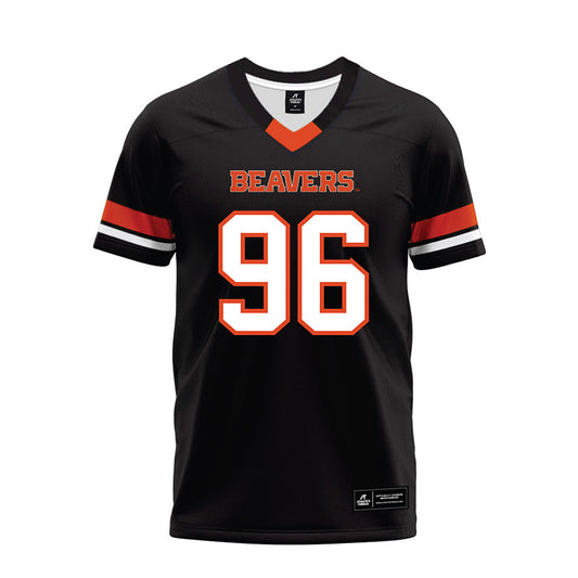 Oregon State - NCAA Football : Luke Levengood - Black Premium Football Jersey-0
