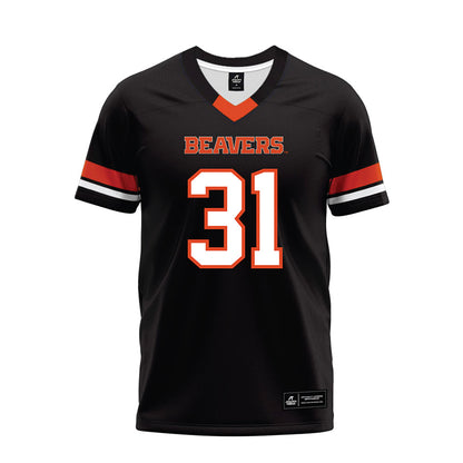 Oregon State - NCAA Football : Max Walker - Black Premium Football Jersey-0