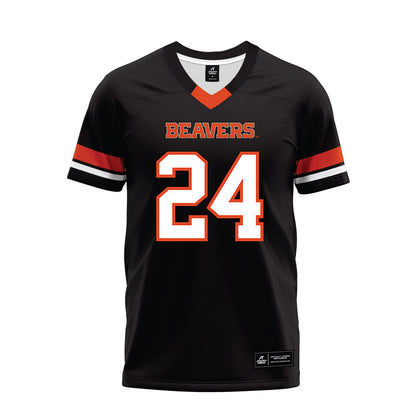 Oregon State - NCAA Football : Tyjai Hopper - Black Premium Football Jersey-0