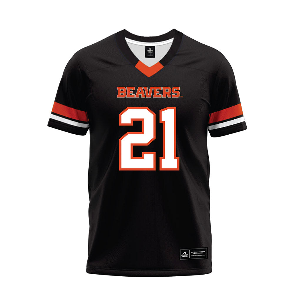 Oregon State - NCAA Football : Cornell Hatcher Jr - Black Premium Football Jersey-0