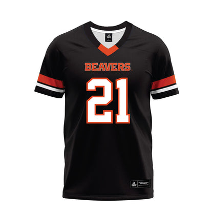 Oregon State - NCAA Football : Cornell Hatcher Jr - Black Premium Football Jersey-0