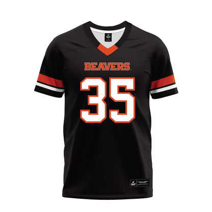 Oregon State - NCAA Football : Tetsuta Tsuyumine - Black Premium Football Jersey-0