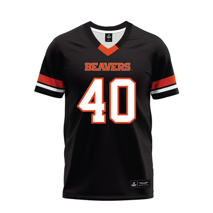 Oregon State - NCAA Football : Jackson Robertson - Black Premium Football Jersey-0
