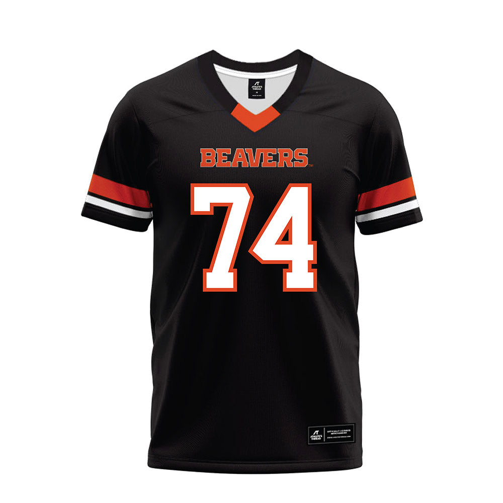 Oregon State - NCAA Football : Jacob Anderson - Black Premium Football Jersey-0