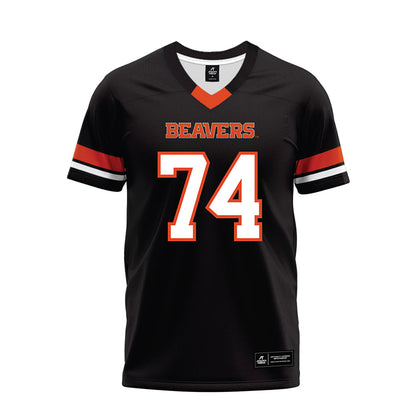 Oregon State - NCAA Football : Jacob Anderson - Black Premium Football Jersey-0
