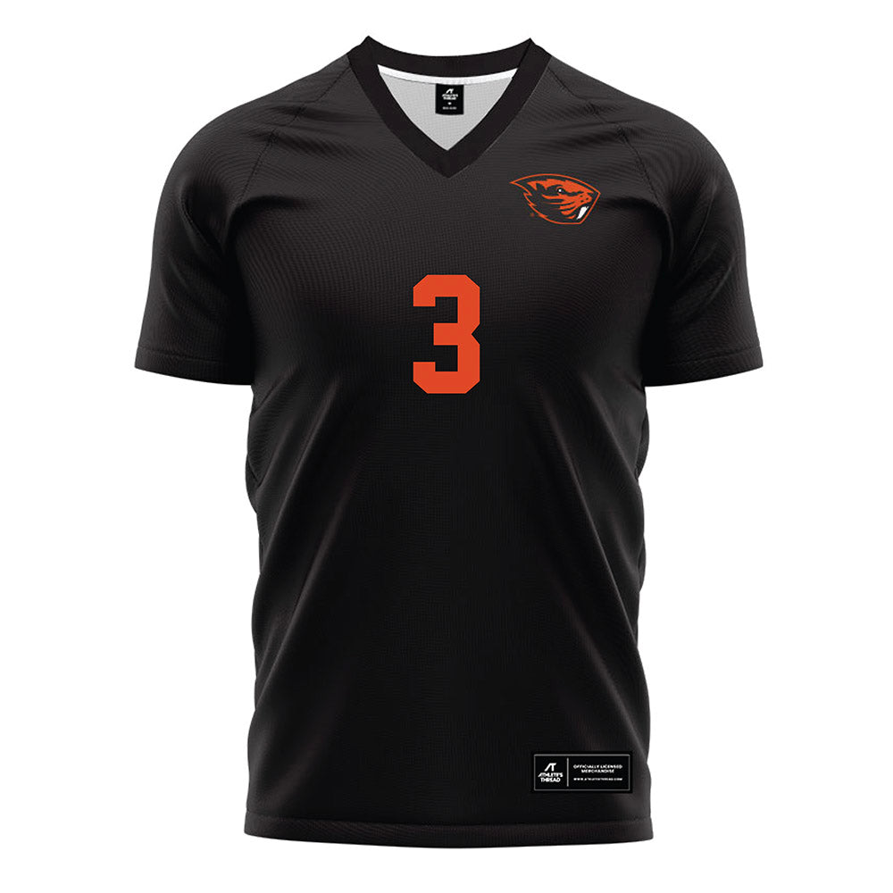 Oregon State - NCAA Men's Soccer : Fran Cortijo - Black Soccer Jersey-0