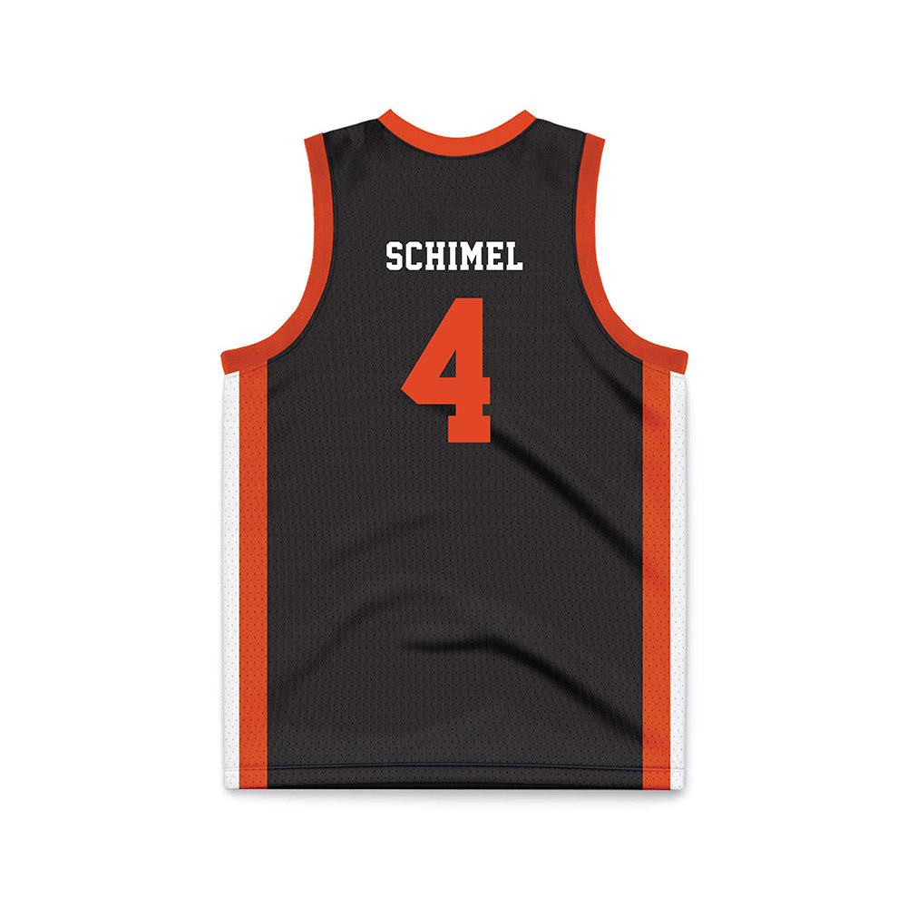 Oregon State - NCAA Women's Basketball : Ally Schimel - Black Basketball Jersey-1