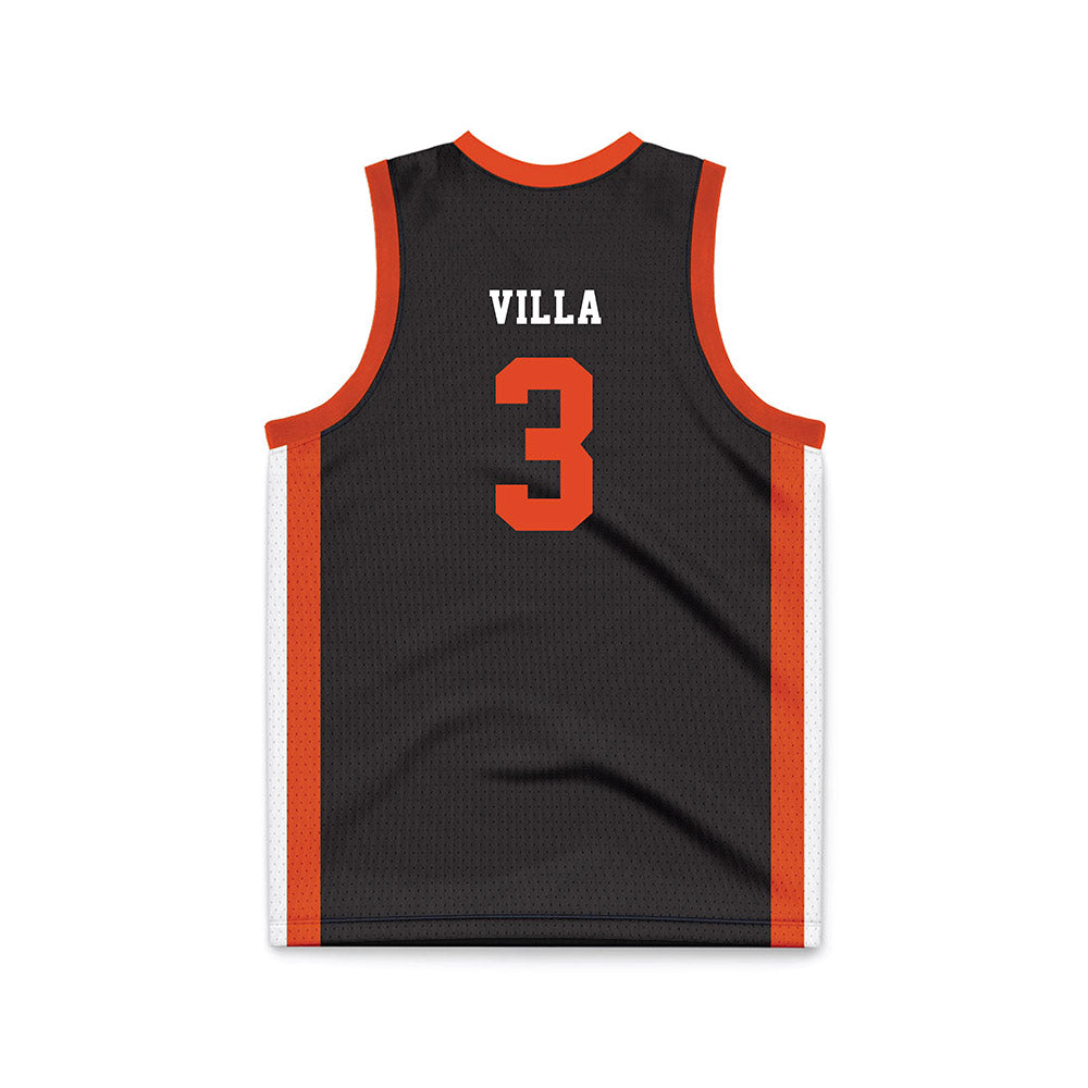 Oregon State - NCAA Women's Basketball : Jenna Villa - Black Basketball Jersey-1