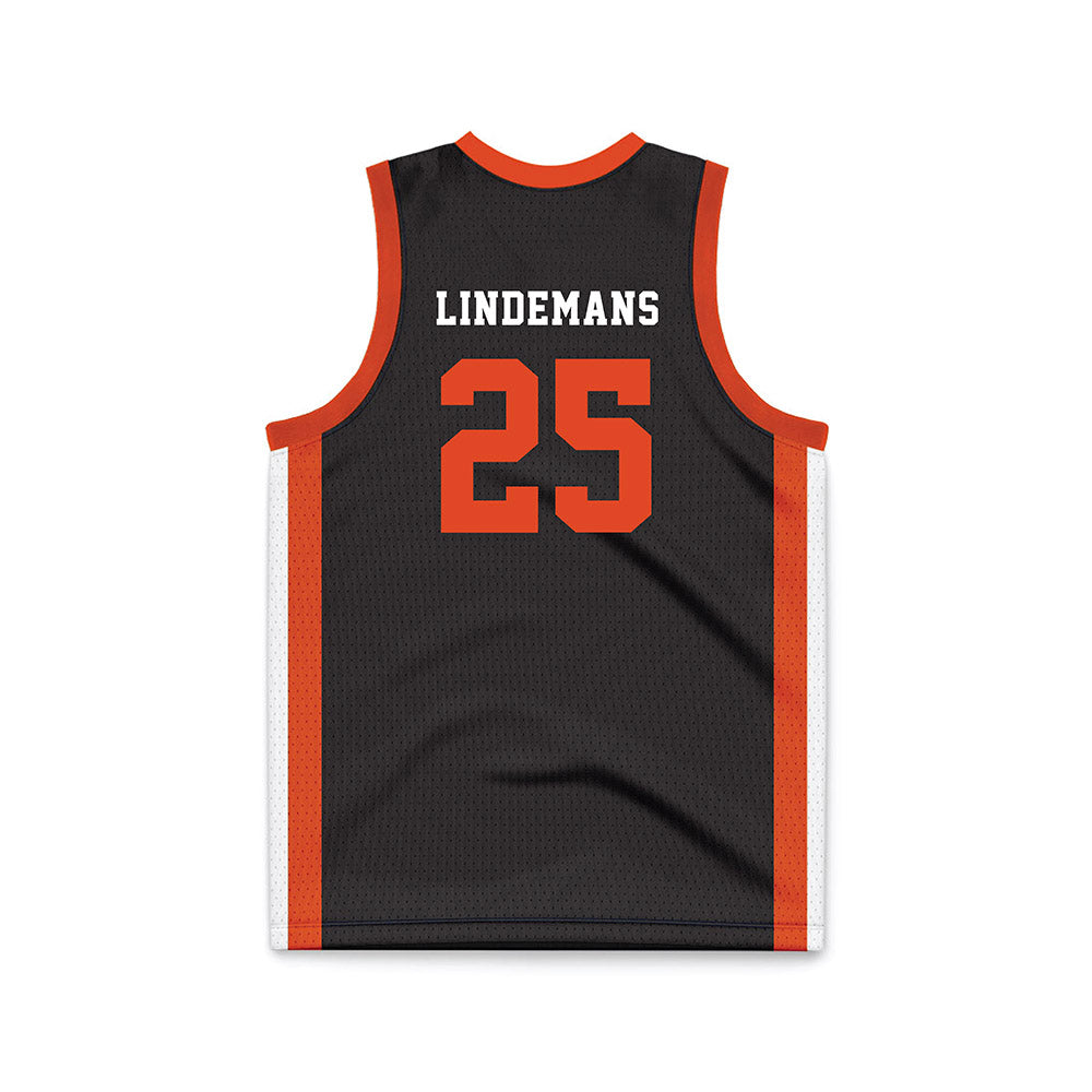 Oregon State - NCAA Women's Basketball : Keira Lindemans - Black Basketball Jersey-1