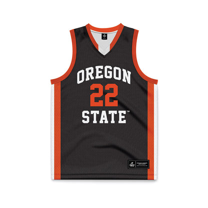 Oregon State - NCAA Women's Basketball : Lara Alonso-Basurto - Black Basketball Jersey-0