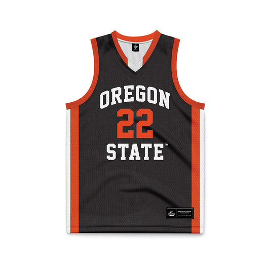 Oregon State - NCAA Women's Basketball : Lara Alonso-Basurto - Black Basketball Jersey-0