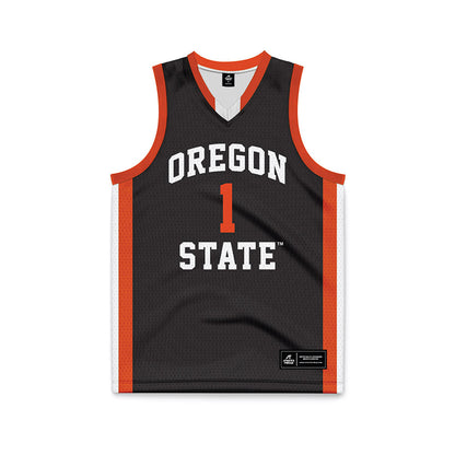 Oregon State - NCAA Women's Basketball : Kennedie Shuler - Black Basketball Jersey-0