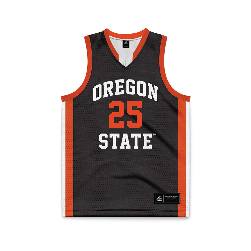 Oregon State - NCAA Women's Basketball : Keira Lindemans - Black Basketball Jersey-0