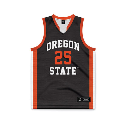 Oregon State - NCAA Women's Basketball : Keira Lindemans - Black Basketball Jersey-0