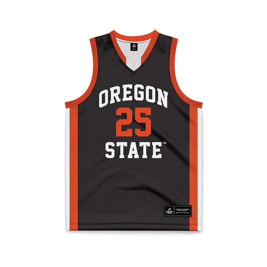 Oregon State - NCAA Women's Basketball : Keira Lindemans - Black Basketball Jersey-0