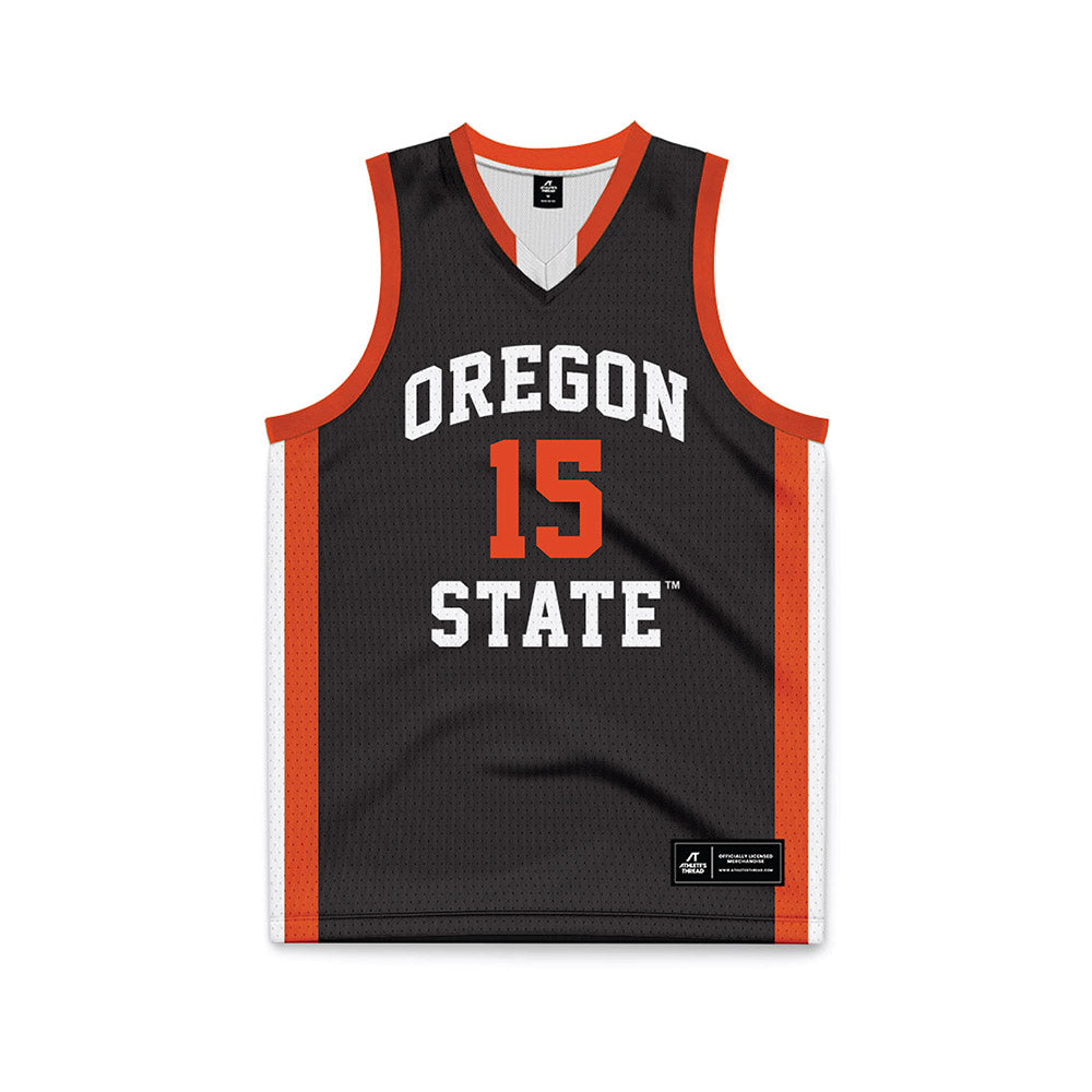 Oregon State - NCAA Women's Basketball : Lizzy Williamson - Black Basketball Jersey-0