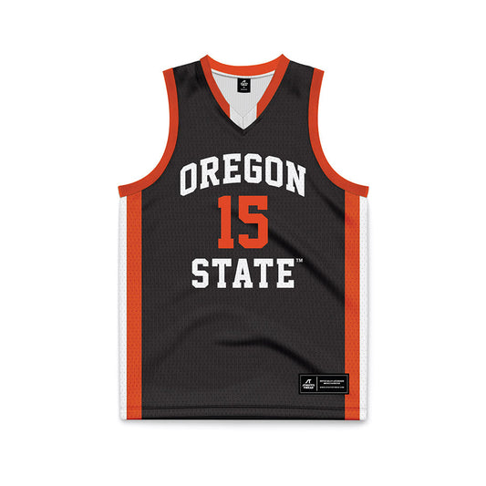 Oregon State - NCAA Women's Basketball : Lizzy Williamson - Black Basketball Jersey-0