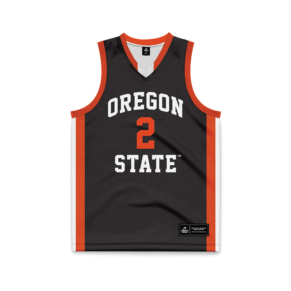 Oregon State - NCAA Women's Basketball : Katelyn Field - Black Basketball Jersey-0