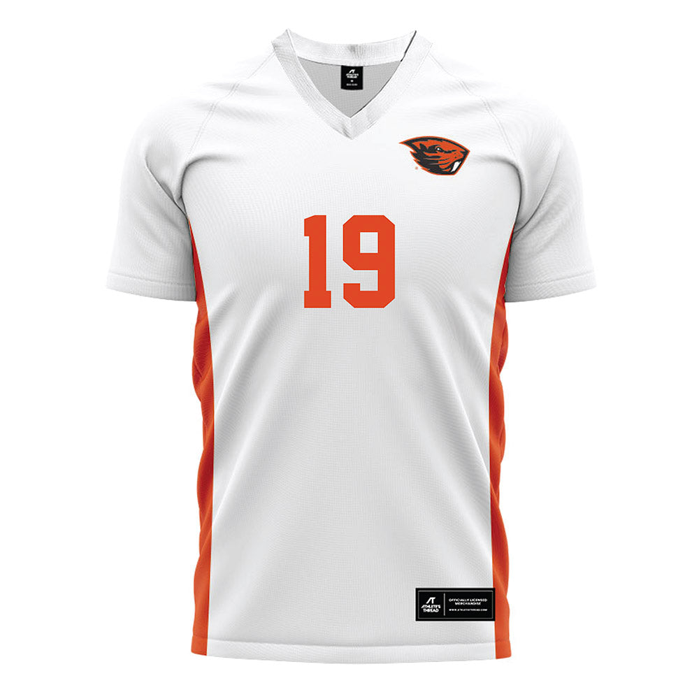 Oregon State - NCAA Women's Soccer : Adele Schwab - White Soccer Jersey-0