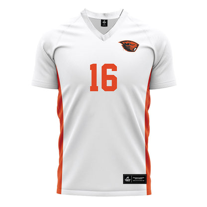 Oregon State - NCAA Women's Soccer : Nathalie Mejia - White Soccer Jersey-0