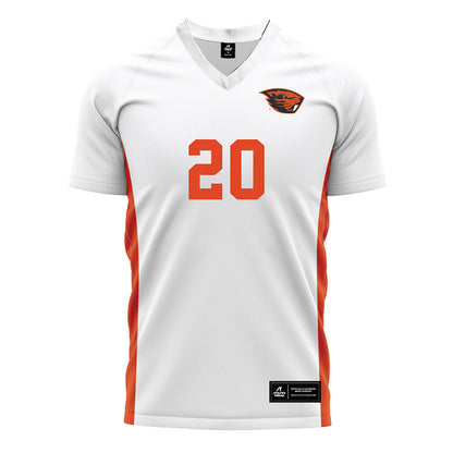 Oregon State - NCAA Women's Soccer : Sawyer Service - White Soccer Jersey-0