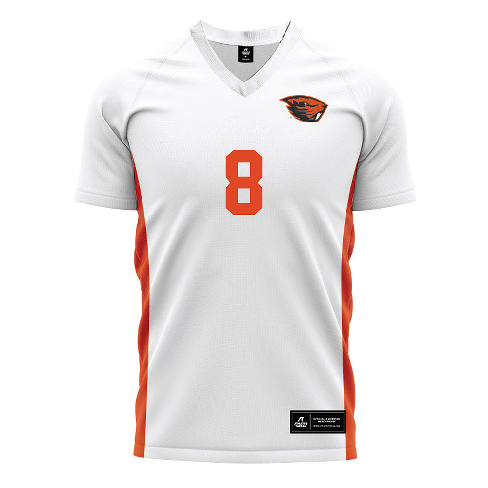 Oregon State - NCAA Women's Soccer : Isa Calderon - White Soccer Jersey-0