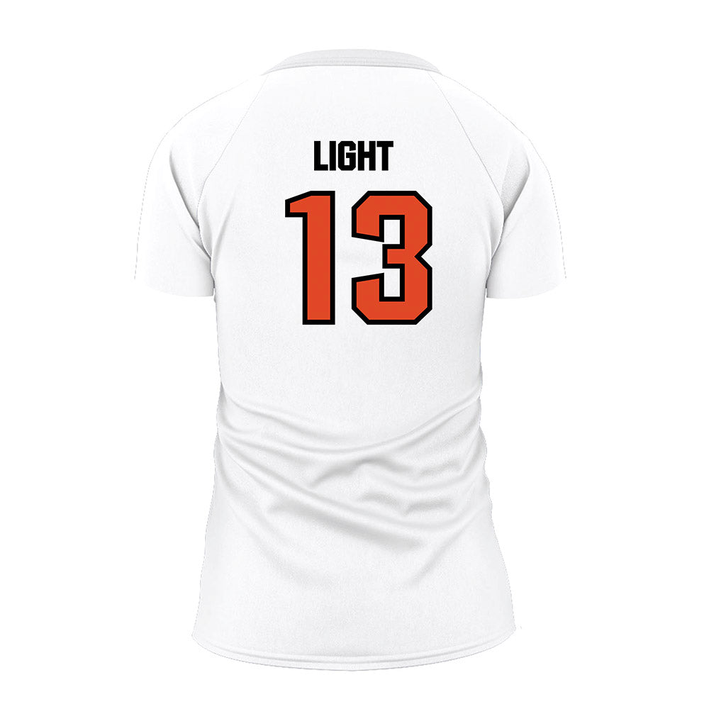 Oregon State - NCAA Women's Volleyball : Vivian Light - White Volleyball Jersey-1