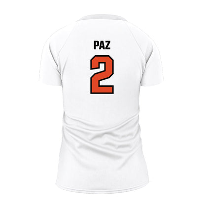 Oregon State - NCAA Women's Volleyball : Alondra Paz - White Volleyball Jersey-1