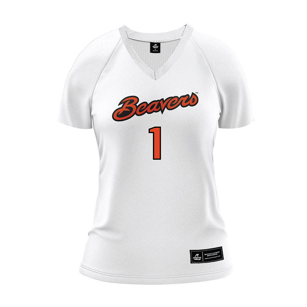 Oregon State - NCAA Women's Volleyball : Alana Marrs - White Volleyball Jersey-0