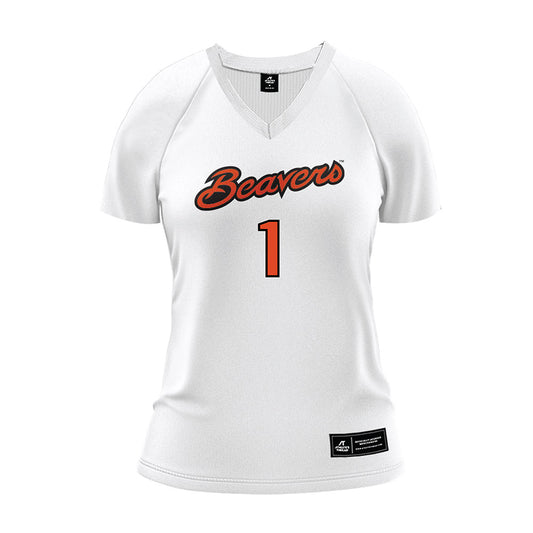 Oregon State - NCAA Women's Volleyball : Alana Marrs - White Volleyball Jersey-0