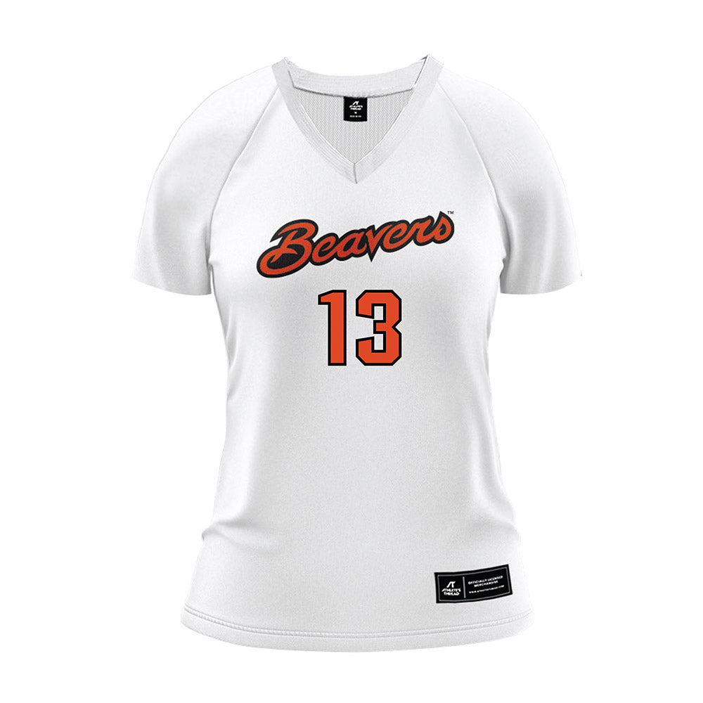 Oregon State - NCAA Women's Volleyball : Vivian Light - White Volleyball Jersey-0