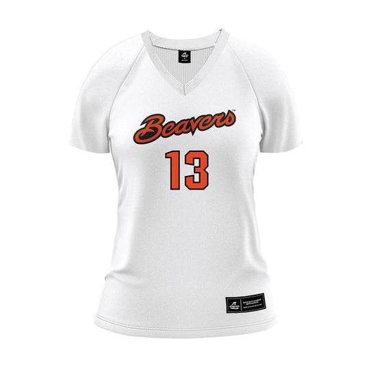 Oregon State - NCAA Women's Volleyball : Vivian Light - White Volleyball Jersey-0