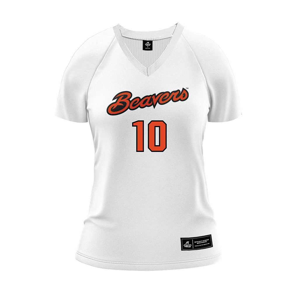 Oregon State - NCAA Women's Volleyball : Regan Shields - White Volleyball Jersey-0