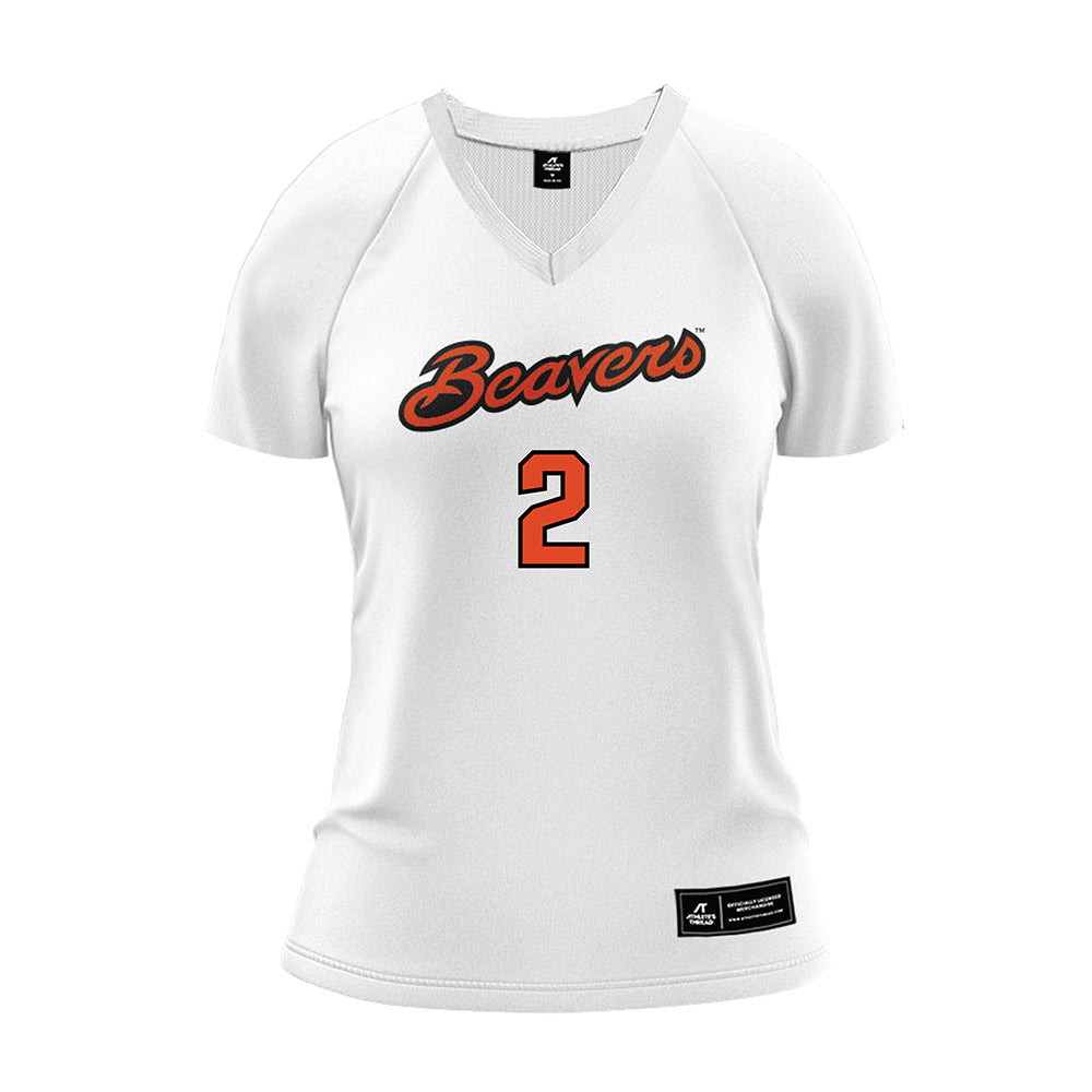Oregon State - NCAA Women's Volleyball : Alondra Paz - White Volleyball Jersey-0