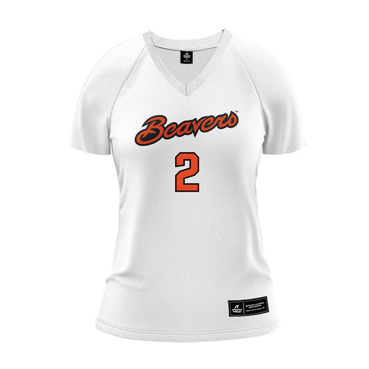 Oregon State - NCAA Women's Volleyball : Alondra Paz - White Volleyball Jersey-0