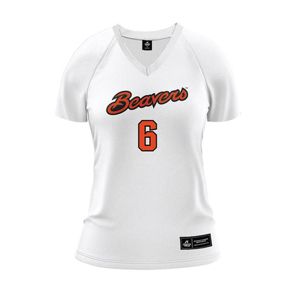 Oregon State - NCAA Women's Volleyball : Bridget Gould - White Volleyball Jersey-0