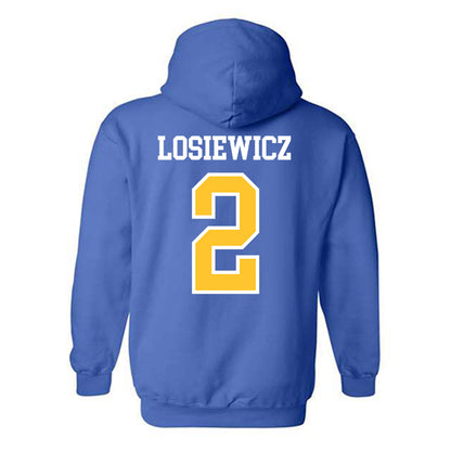 New Haven - NCAA Men's Basketball : Aidan Losiewicz - Classic Shersey Hooded Sweatshirt-1