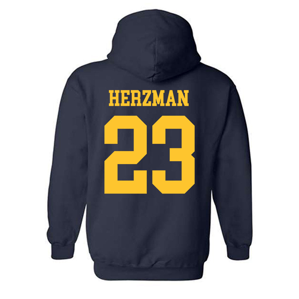 New Haven - NCAA Baseball : Robert Herzman - Classic Shersey Hooded Sweatshirt-1