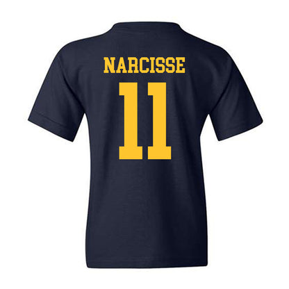 New Haven - NCAA Men's Basketball : Nate Narcisse - Classic Shersey Youth T-Shirt-1
