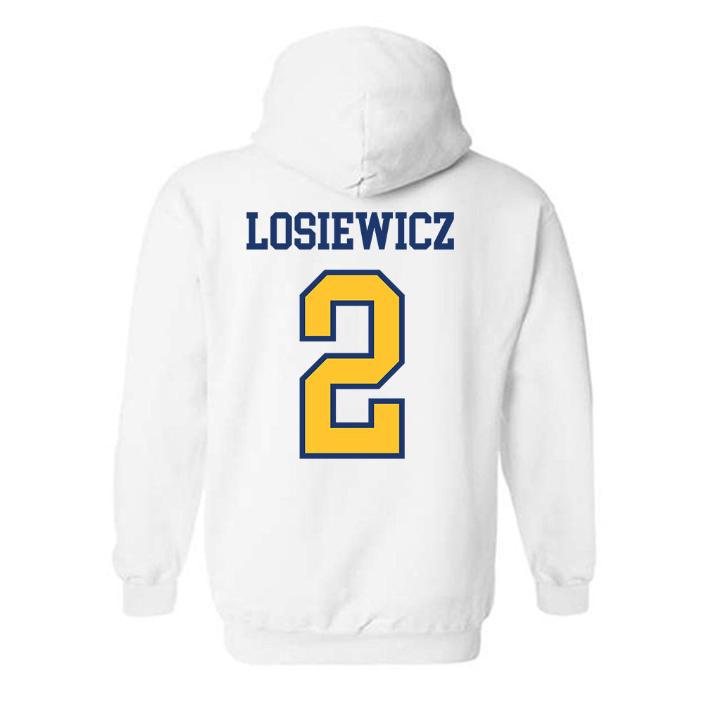 New Haven - NCAA Men's Basketball : Aidan Losiewicz - Classic Shersey Hooded Sweatshirt-1