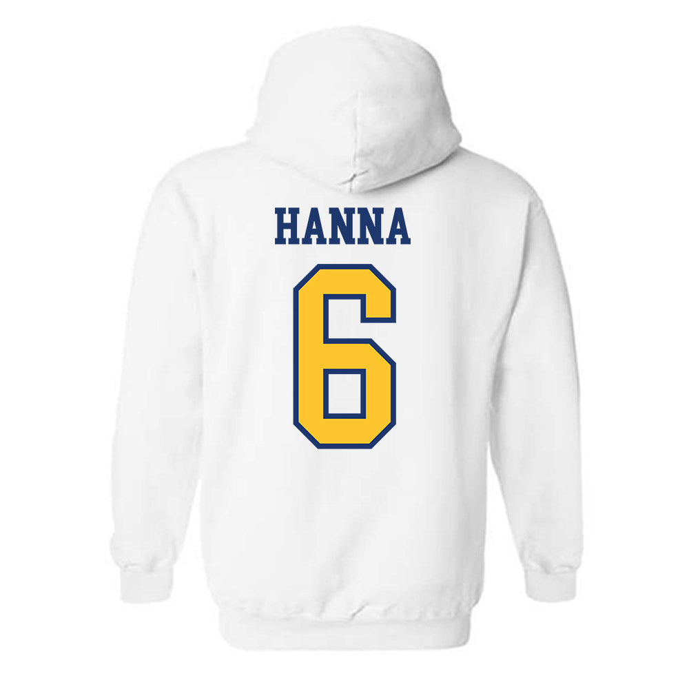New Haven - NCAA Men's Basketball : Justice Hanna - Classic Shersey Hooded Sweatshirt-1