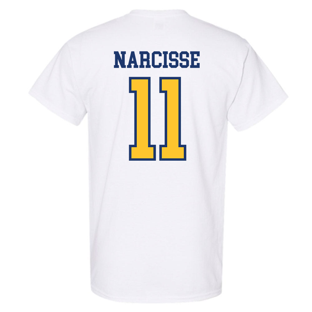 New Haven - NCAA Men's Basketball : Nate Narcisse - Classic Shersey T-Shirt-1