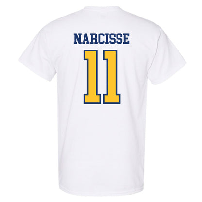 New Haven - NCAA Men's Basketball : Nate Narcisse - Classic Shersey T-Shirt-1
